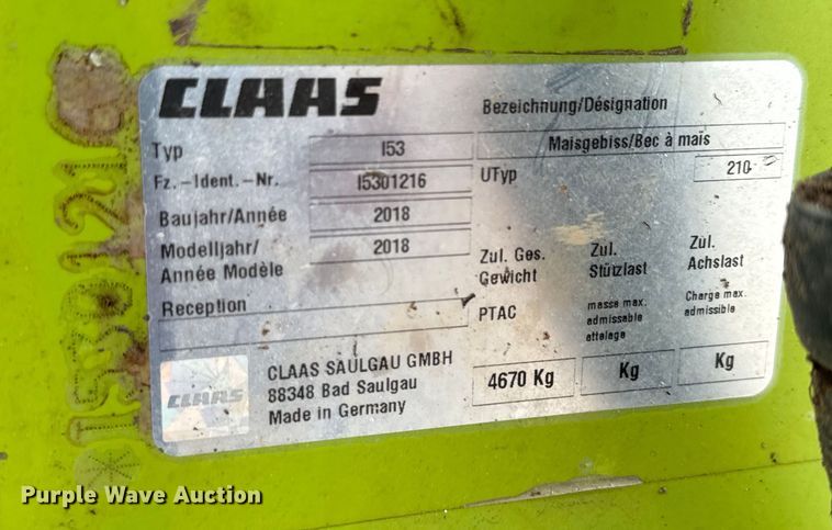 image for item DK6832 2018 Claas Orbis 900 rotary forage head