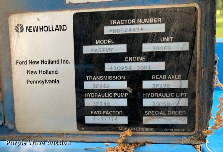 image for item DM7827 1993 Ford 7740 PowerStar SLE MFWD tractor