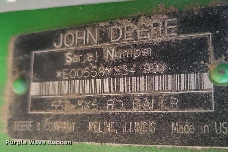 image for item DP3562 2007 John Deere  558 MegaWide Plus round baler