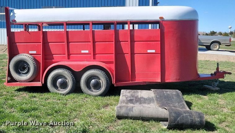 image for item DP3568 1979 S & S 6x16 livestock trailer
