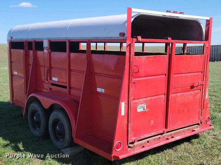 image for item DP3568 1979 S & S 6x16 livestock trailer
