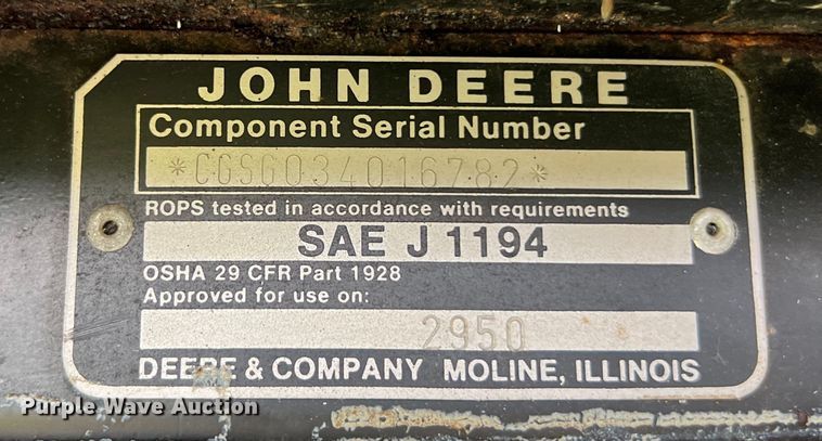 image for item DS2969 1983 John Deere 2950 tractor