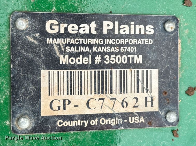 image for item EJ0515 Great Plains 3500 Turbo-Max vertical tillage