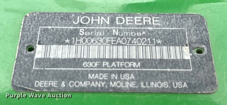image for item EJ0529 2011 John Deere 630F flex head