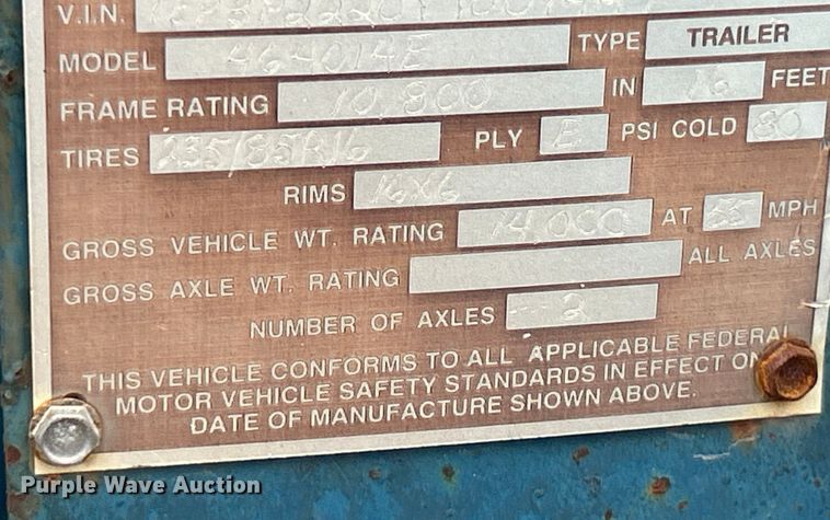 image for item EK4145 2000 Duo Lift 464014E sprayer trailer