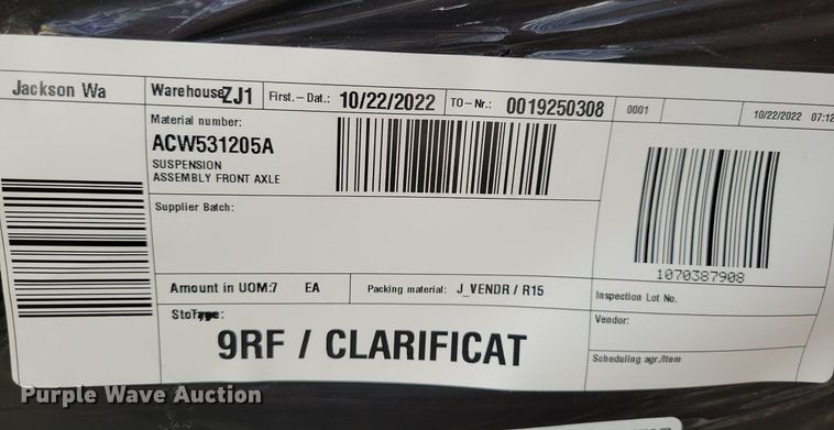 image for item KB9082 Tractor parts