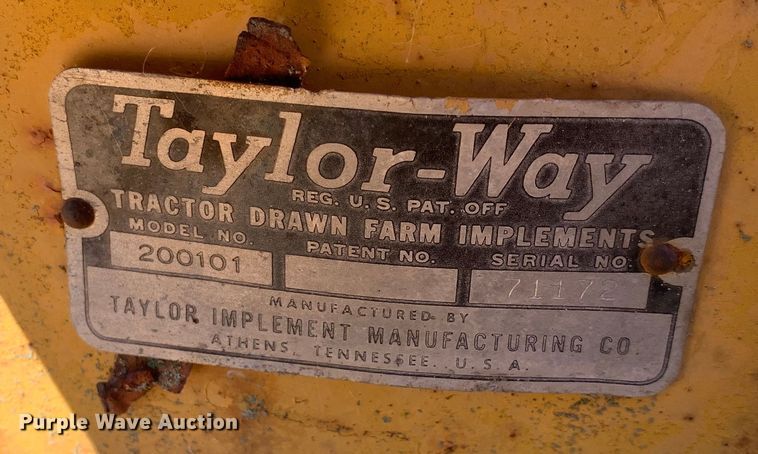 image for item KX9982 Taylor-Way 200101 tandem disk