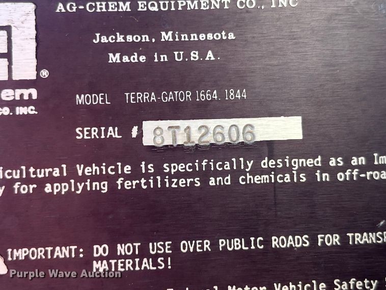 image for item LD9534 1996 Ag-Chem Terra Gator 1844 applicator