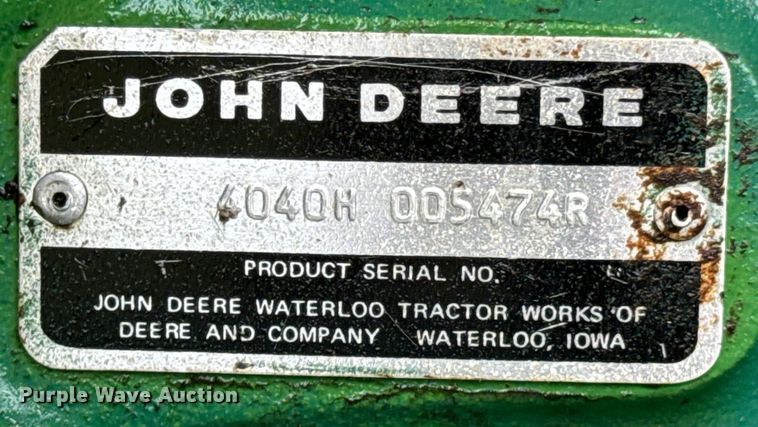 image for item ND9277 1979 John Deere 4040 tractor