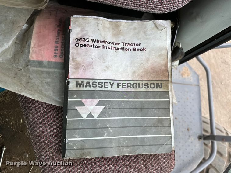 image for item NR9772 2009 Massey Ferguson  9635 swather / windrower