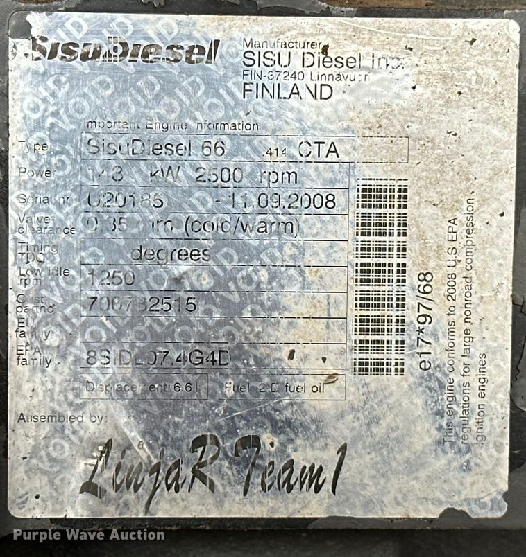 image for item NR9772 2009 Massey Ferguson  9635 swather / windrower