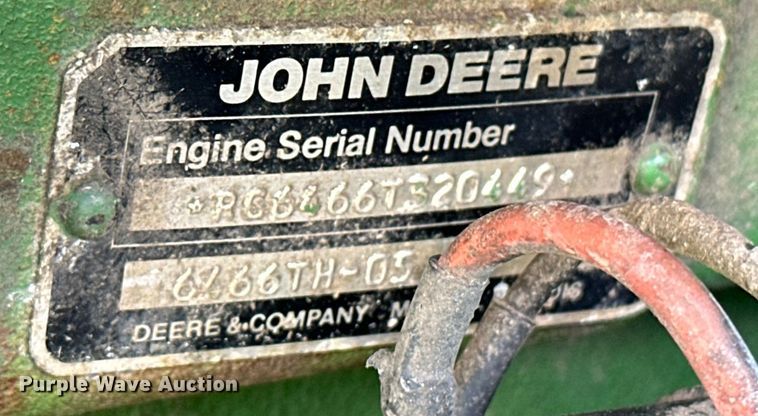 image for item NR9823 1987 John Deere 6620 Titan II RWA combine