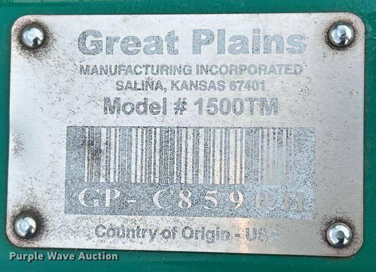 image for item NR9829 Great Plains  1500 Turbo-Max vertical tillage