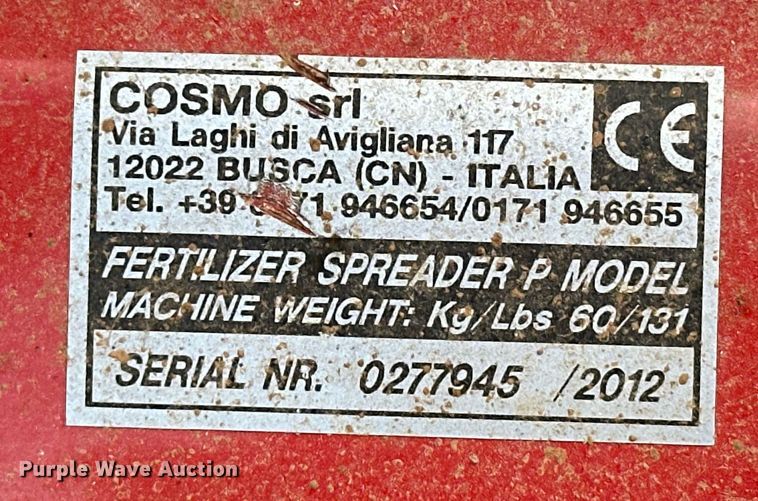 image for item NR9864 2012 Cosmo  500 spreader