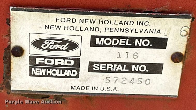 image for item NR9870 New Holland  116 swather / windrower