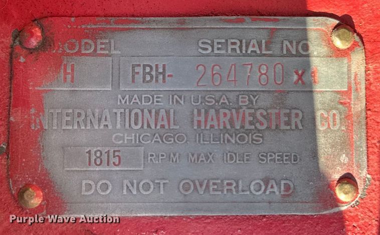 image for item NT9196 1947 International Harvester Farmall H tractor