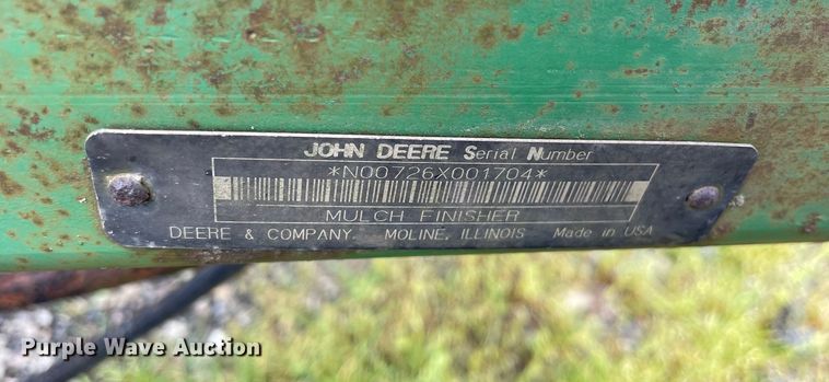 image for item OG9933 John Deere  726 mulch finisher