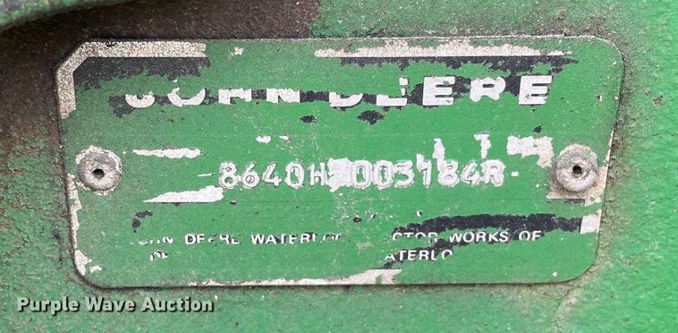 image for item OG9934 1979 John Deere 8640 4WD tractor