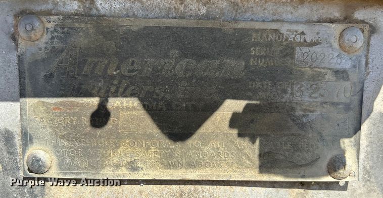 image for item DO1134 1970 American Trailers, Inc. dry van trailer