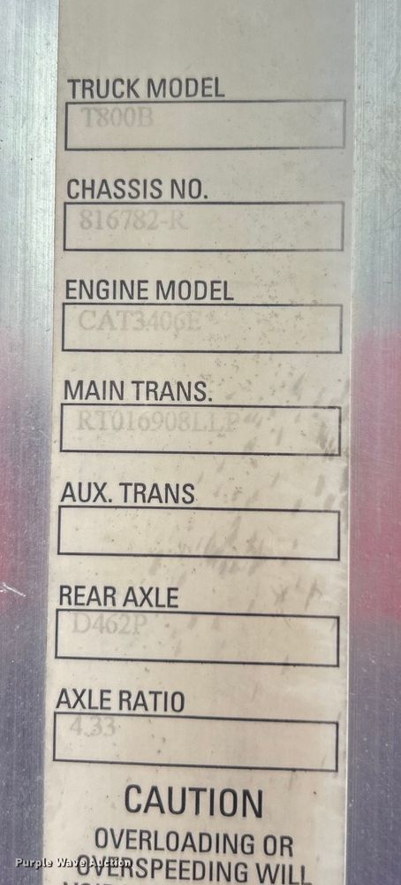 image for item DO1154 1999 Kenworth T800 semi truck