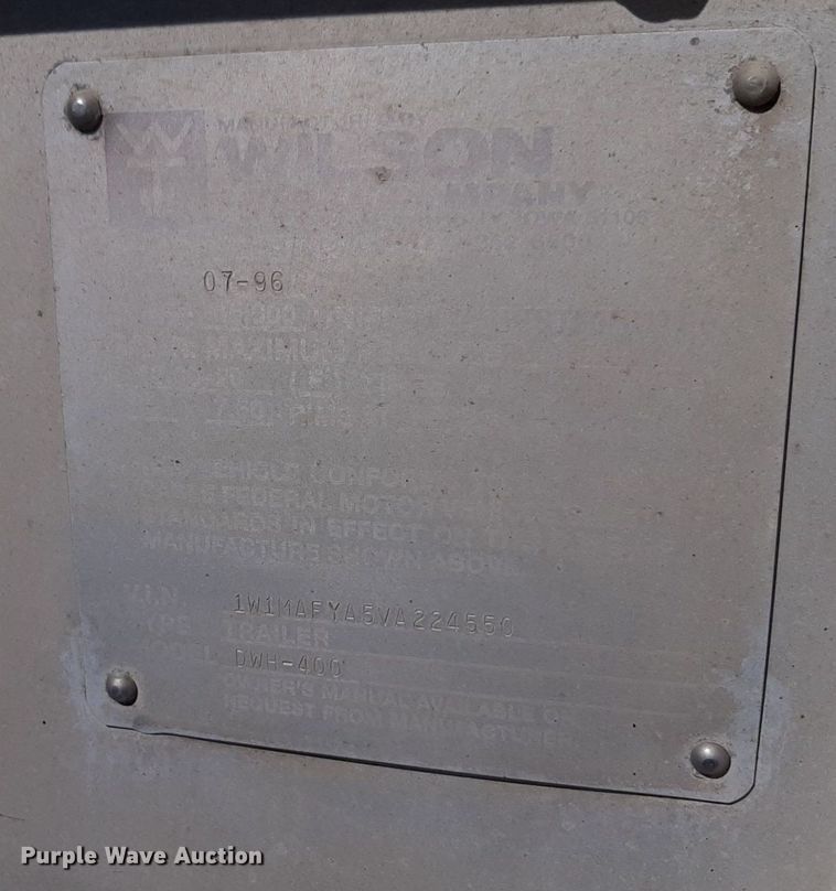 image for item DP2713 1997 Wilson  DWH-400 grain trailer