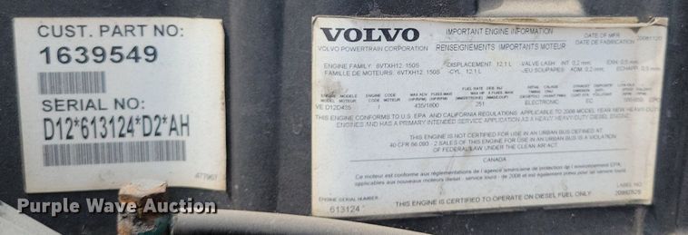 image for item DR7875 2008 Volvo VN Series semi truck