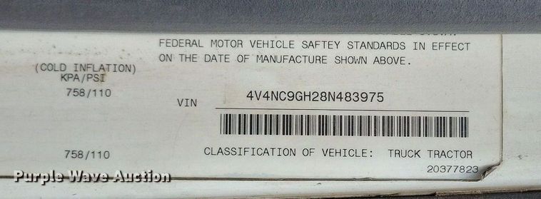 image for item DR7875 2008 Volvo VN Series semi truck