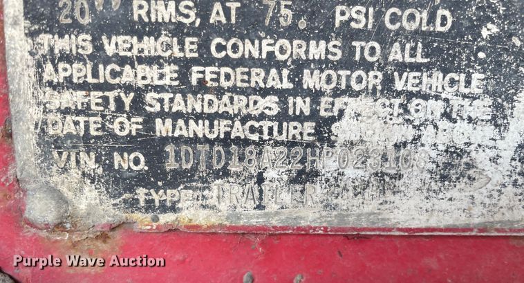 image for item DS5473 1987 Dorsey  end dump trailer