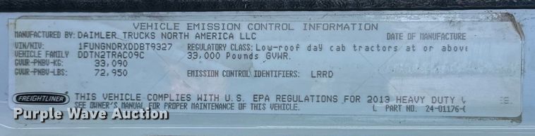 image for item EG1463 2013 Freightliner Coronado SD semi truck