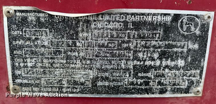 image for item EG1469 2001 Great Dane flatbed trailer