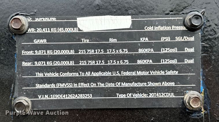 image for item EG1483 2002 Evaco  Superline  tilt deck equipment trailer