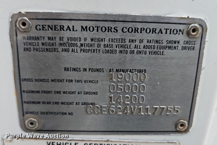 image for item EI3792 1974 Chevrolet  C60 dump truck