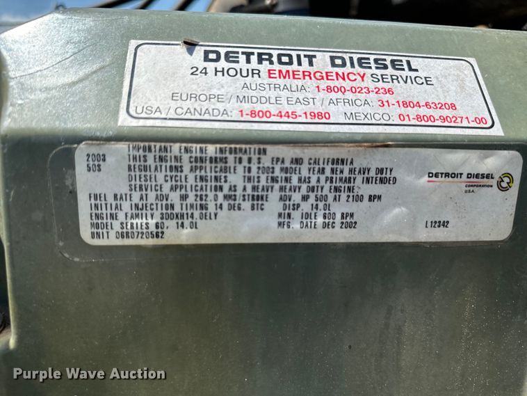 image for item EJ0608 2003 Western Star semi truck