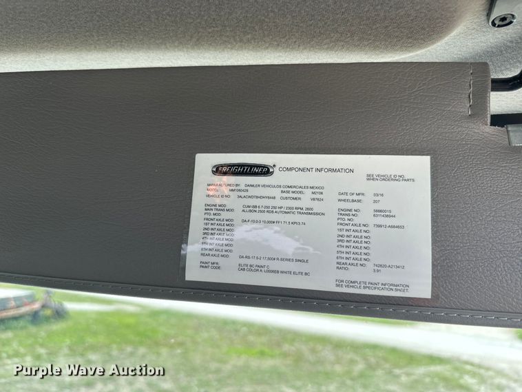 image for item EJ2685 2017 Freightliner  Business Class M2 box truck