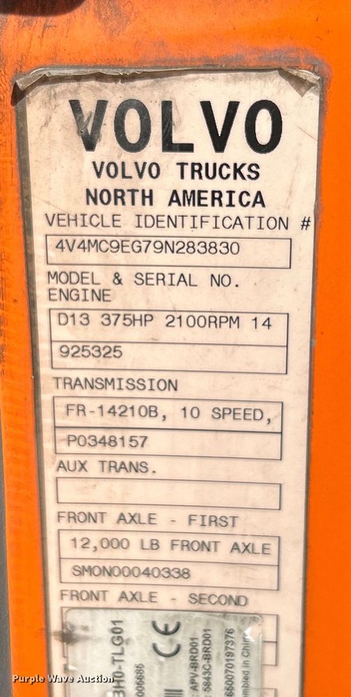 image for item EK4533 2009 Volvo VNM semi truck