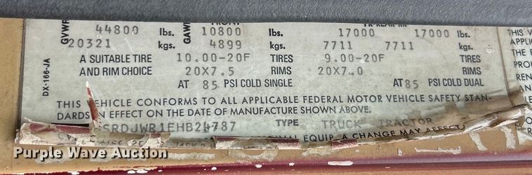 image for item EK4558 1984 International COF-9670 semi truck