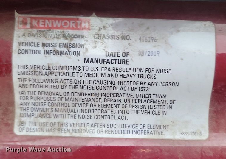 image for item NZ9817 2020 Kenworth T680 semi truck