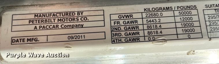 image for item OG9908 2012 Peterbilt  386 semi truck