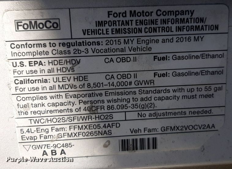 image for item DK7427 2016 Eldorado Aerotech Ford 220 shuttle bus