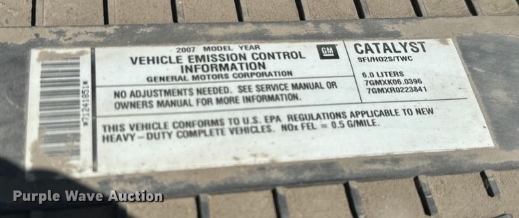 image for item NH9199 2007 Chevrolet  Express 2500 van