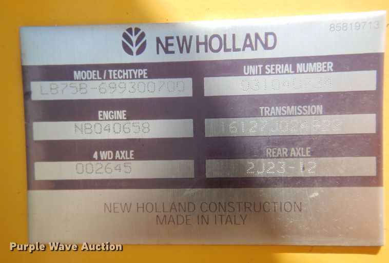 image for item NH9211 2003 New Holland LB75B backhoe