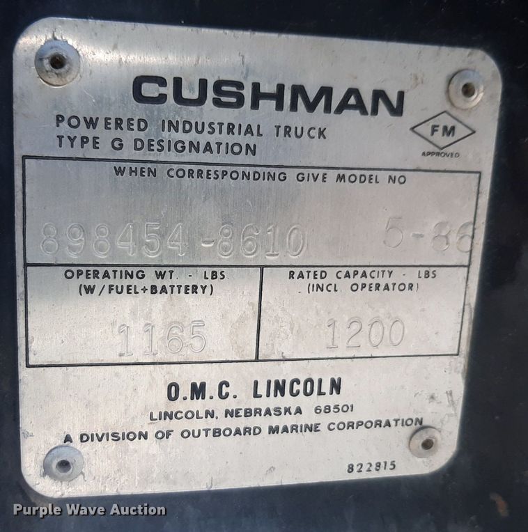 image for item NH9212 (2) Cushman golf carts