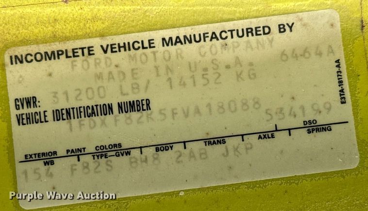 image for item NH9214 1985 Ford F800 dump truck