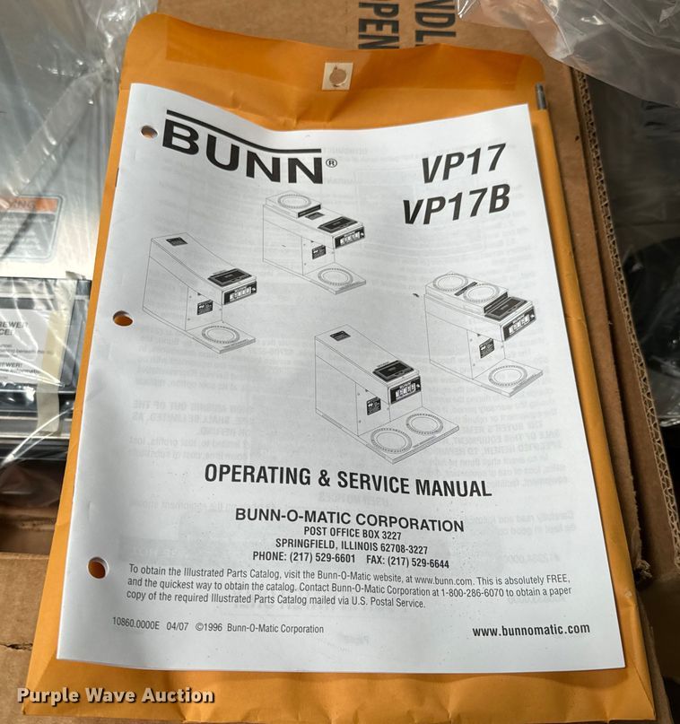 image for item NH9220 (2) Bunn VP-17 coffee makers