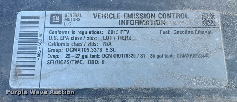 image for item NH9404 2013 Chevrolet Tahoe Police SUV