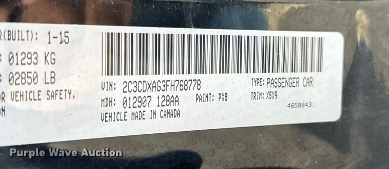 image for item NV9100 2015 Dodge Charger Police 