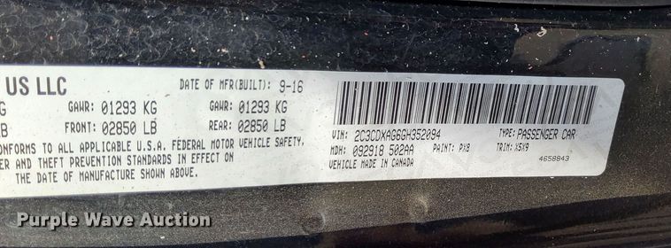 image for item NV9102 2016 Dodge Charger Police 