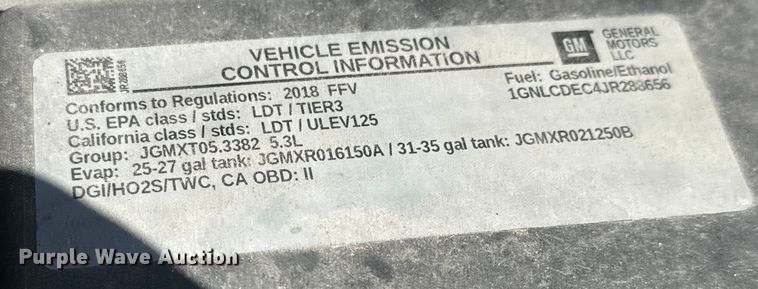 image for item NV9106 2018 Chevrolet  Tahoe Polive SUV