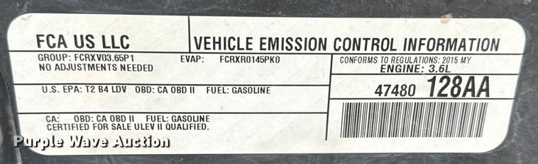 image for item NV9107 2015 Dodge Charger Police 