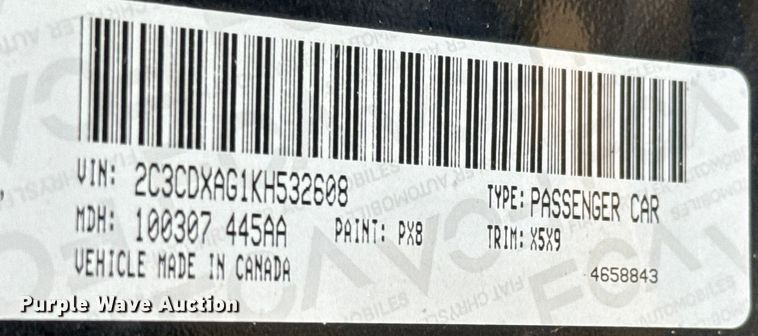 image for item NV9109 2019 Dodge Charger Police 